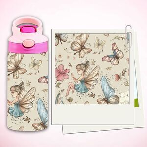 Woodland Fairy Printed Personalized Reusable Tumbler, Toddler Sippy Cup wit…